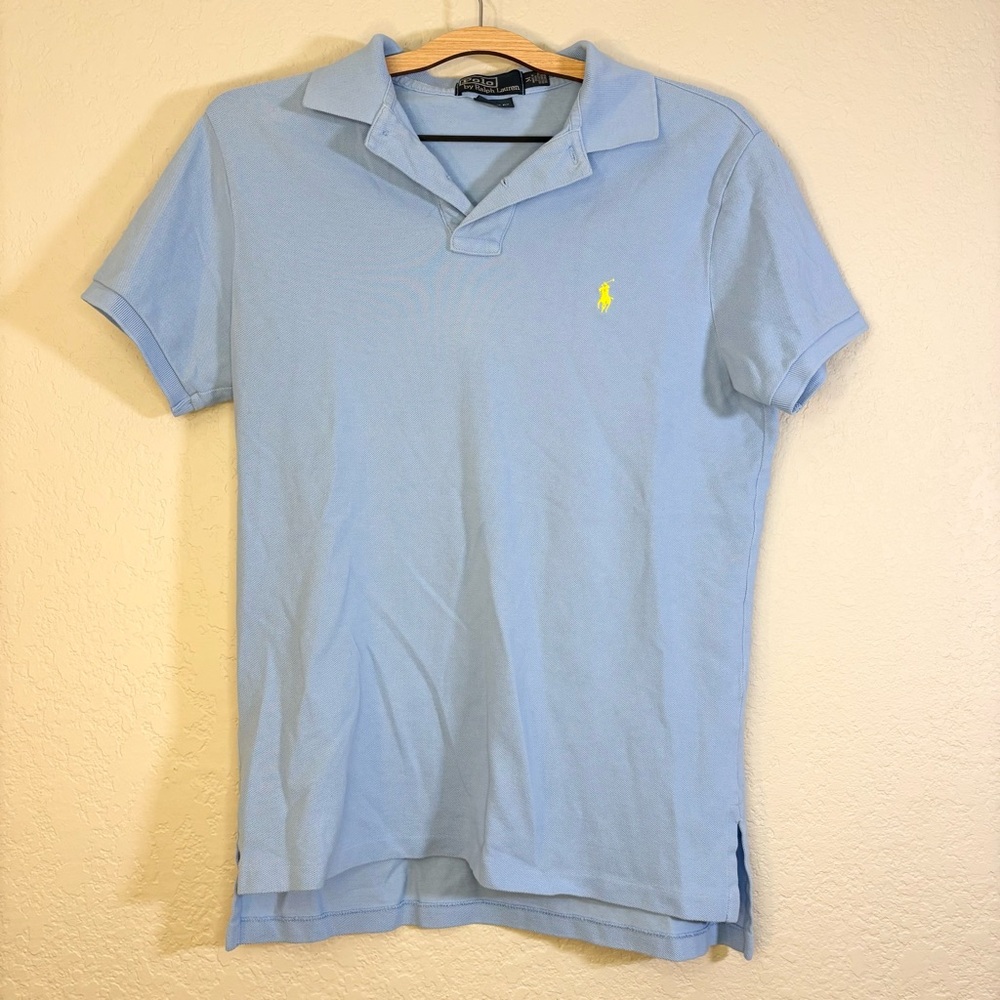 Polo by Ralph Lauren Men's Sky Blue Polo Shirt Size M